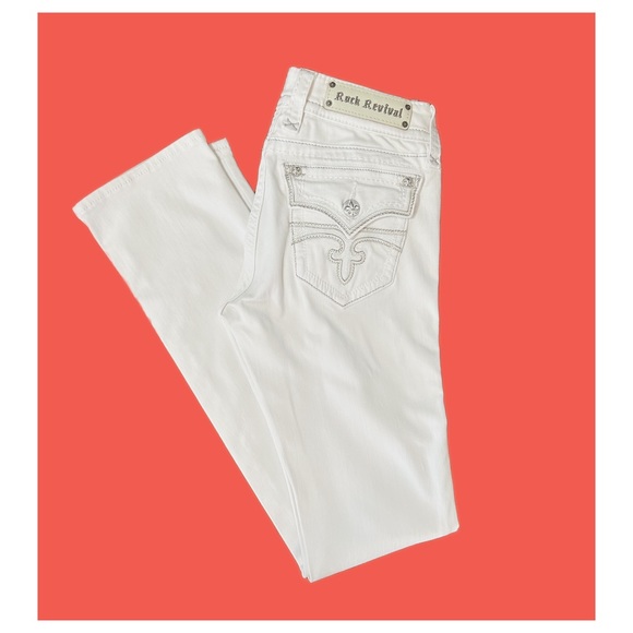 Rock Revival Denim - EUC Rock Revival (28) "Celine" Straight White Jeans